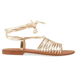 Sandale femme IDYLLE Doré en cuir