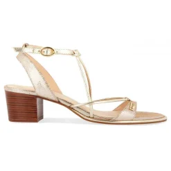 Sandale femme LILONBUC Beige en cuir