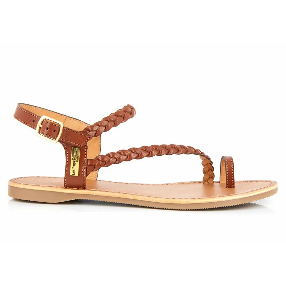 Sandale HIDEA tan - Marron en cuir