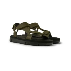 Sandale Homme Oruga vert en cuir