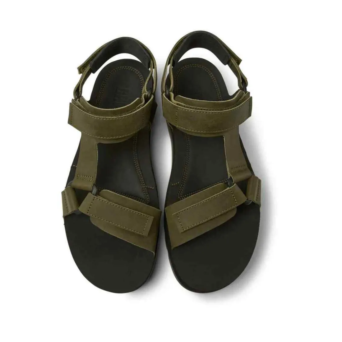 Sandale Homme Oruga vert en cuir
