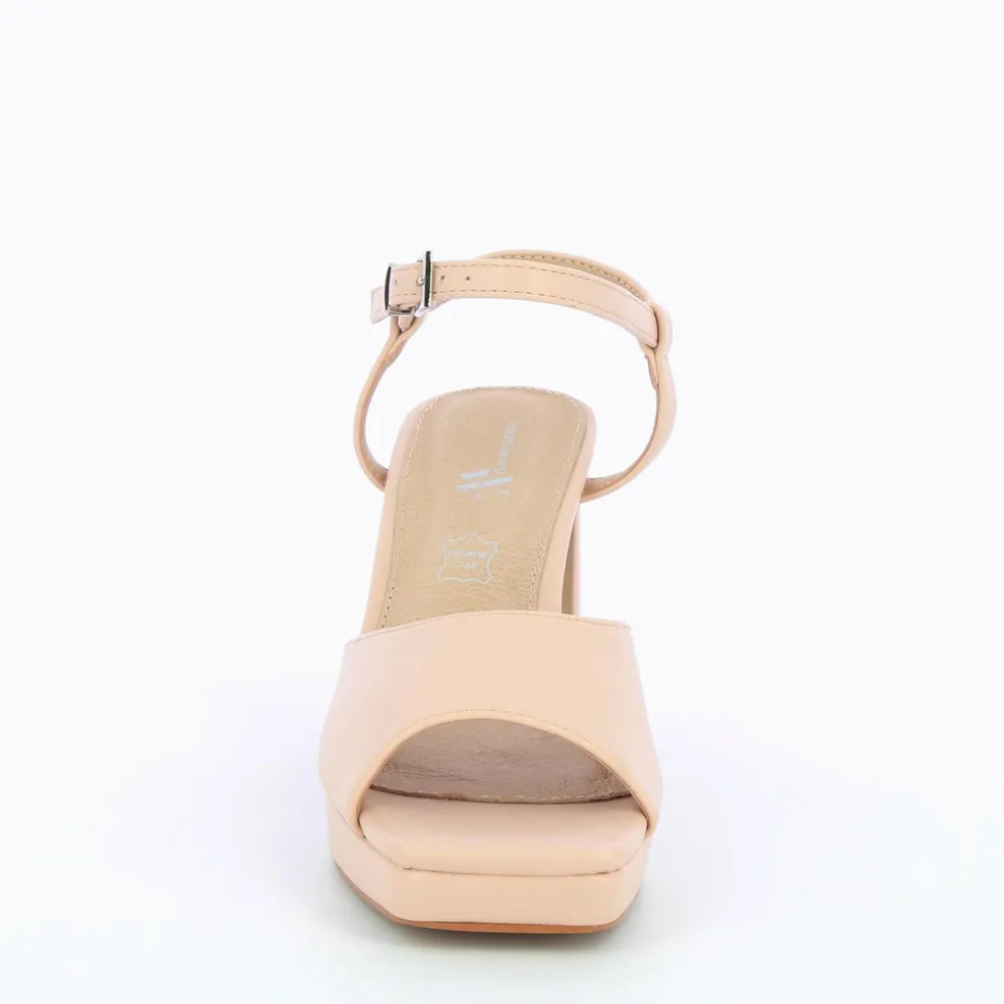 Sandales à talon carré Femme - Rose