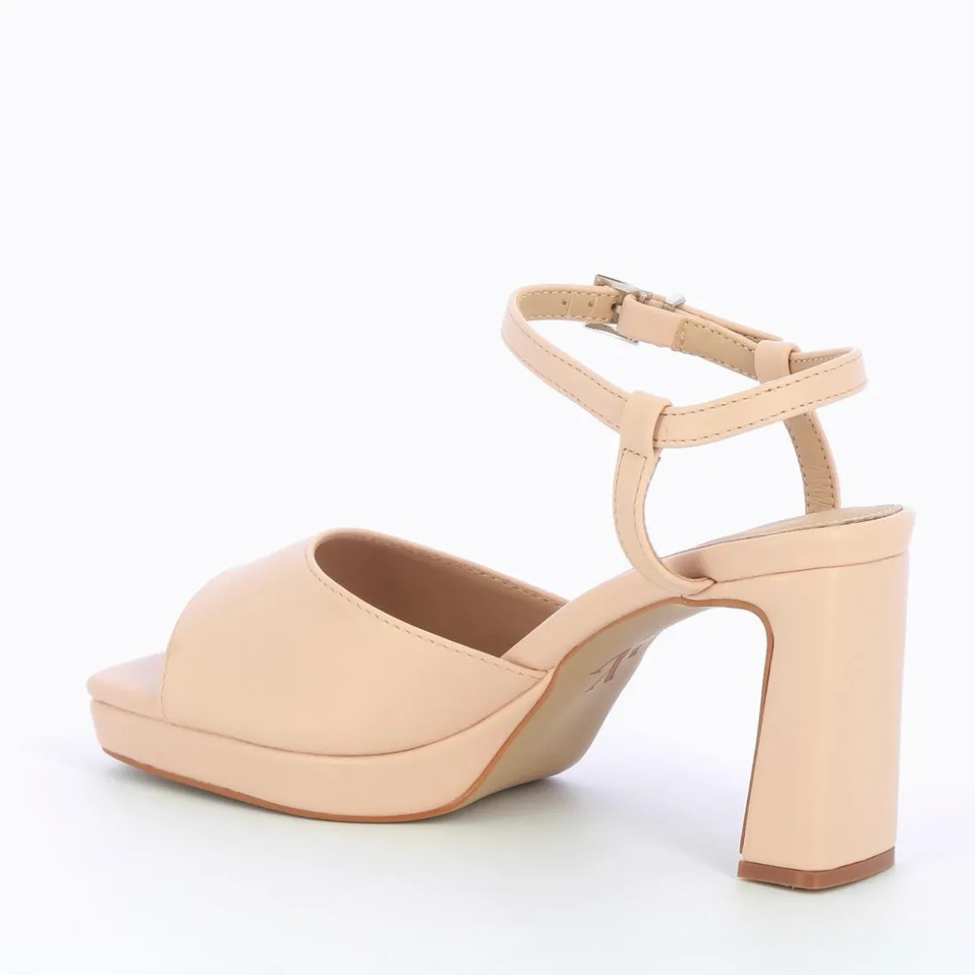 Sandales à talon carré Femme - Rose