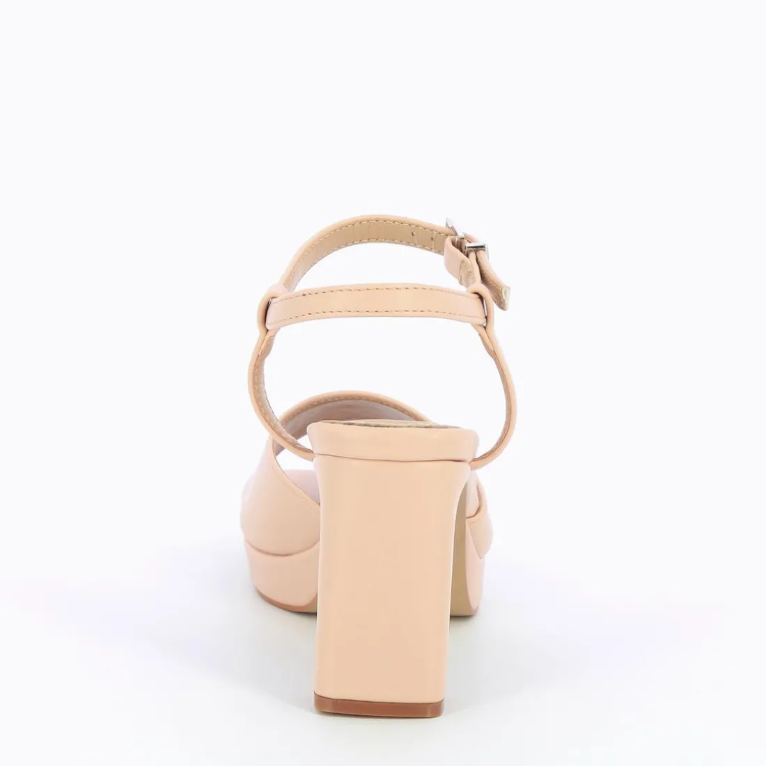 Sandales à talon carré Femme - Rose