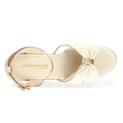 Sandales à talon femme BLONDEL beige en cuir