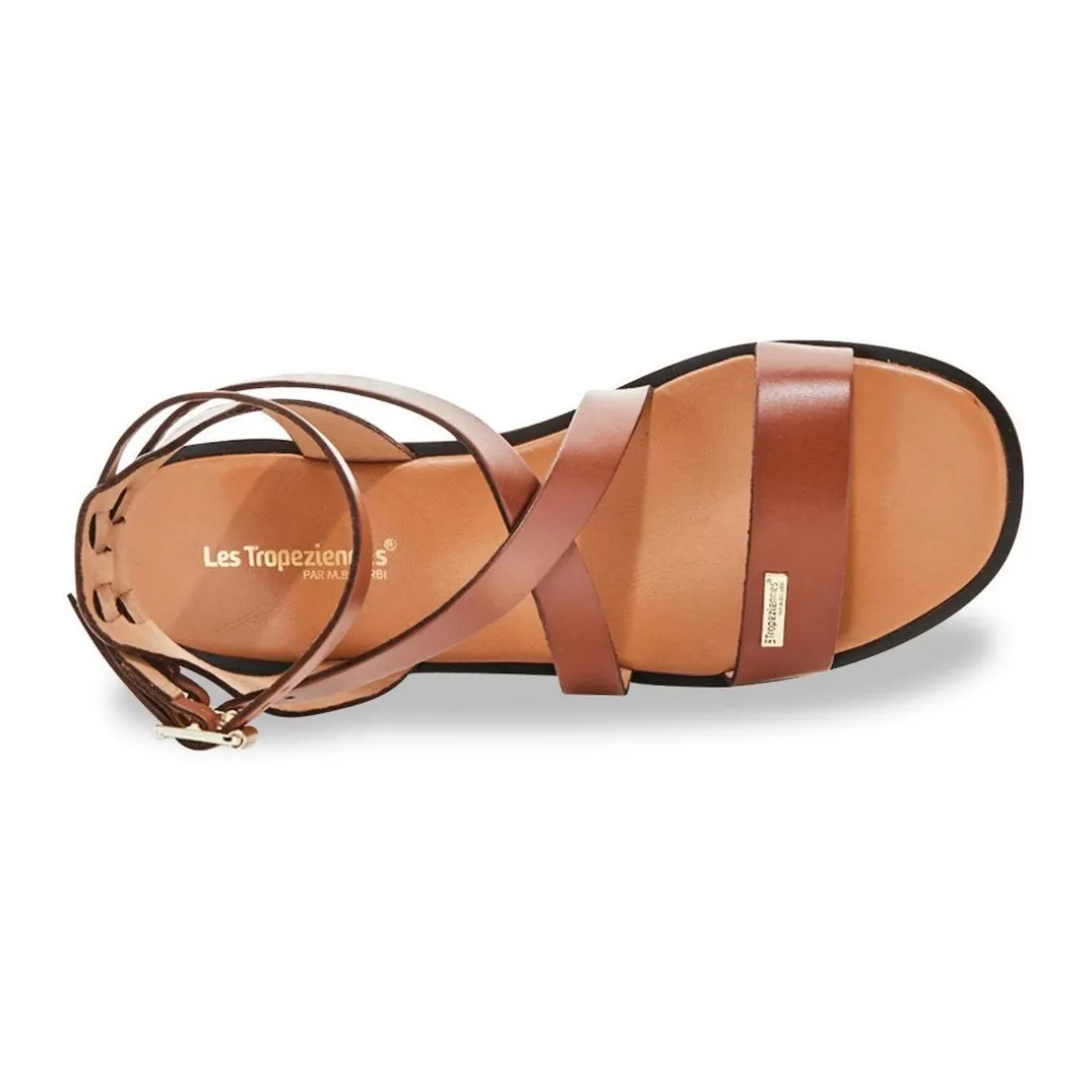 Sandales à talon femme HOCEAN marron en cuir