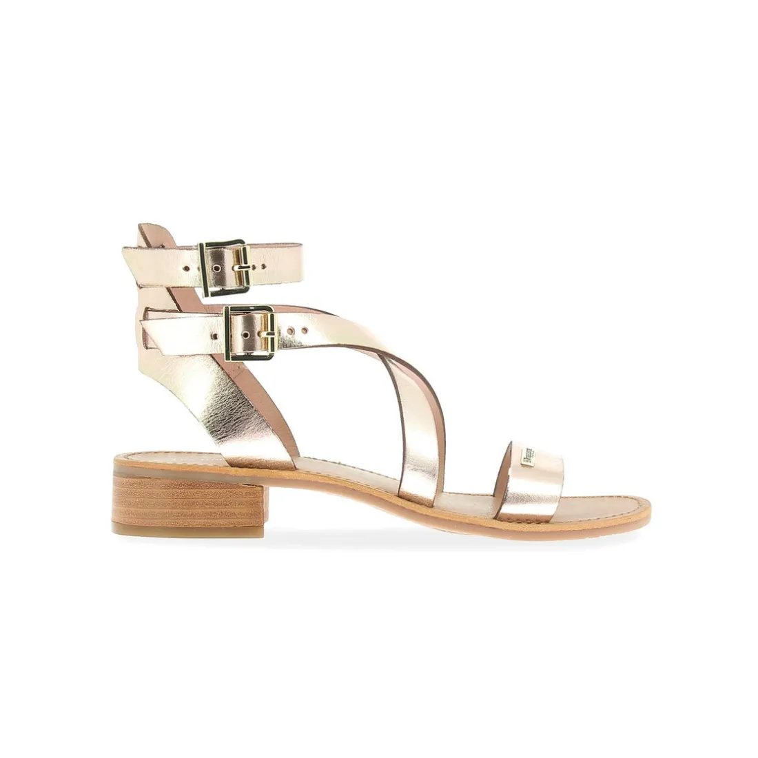 Sandales à talon femme HOCEAN or en cuir