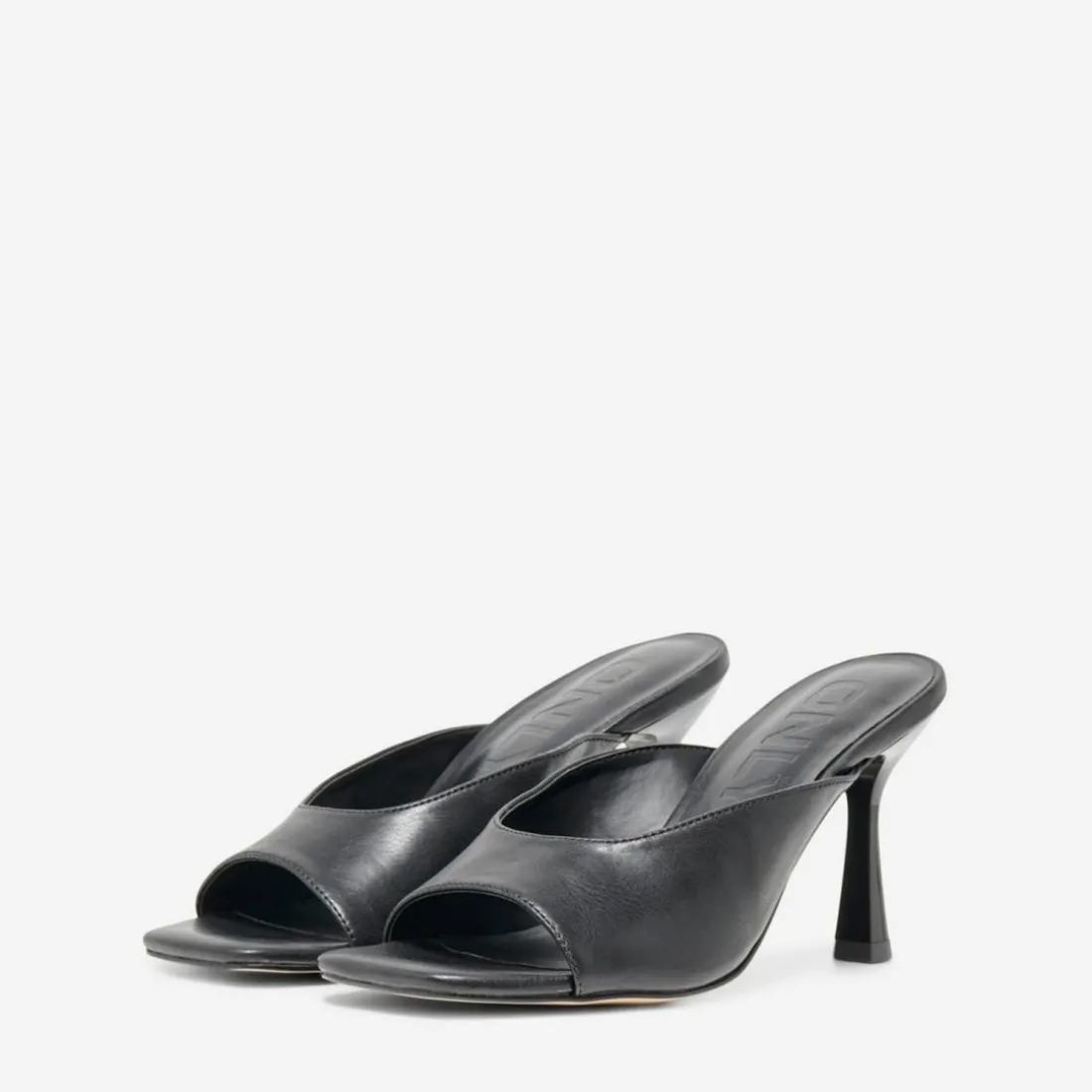 Sandales à talons Bout carré noir