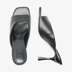 Sandales à talons Bout carré noir