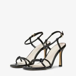 Sandales à talons Haut Bout ouvert noir