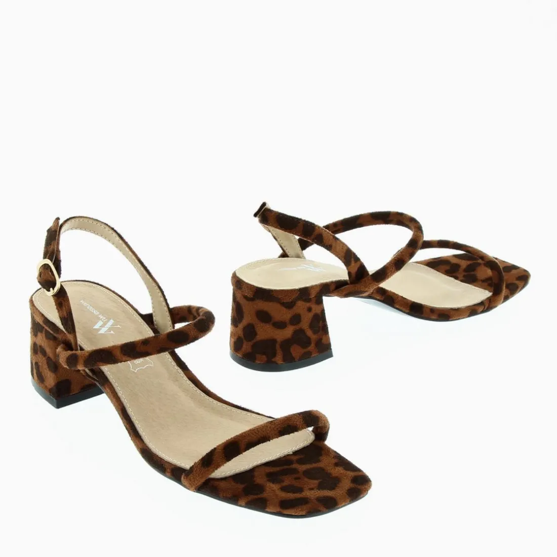Sandales à talons minimalistes Femme - Léopard