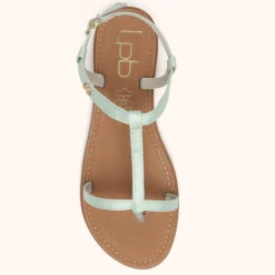 Sandales BULLE Vert d'eau satin