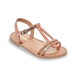Sandales enfant BADOU rose en cuir
