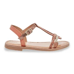 Sandales enfant BADOU rose en cuir