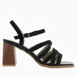Sandales Femme - Multibrides tressées noir
