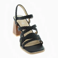 Sandales Femme - Multibrides tressées noir
