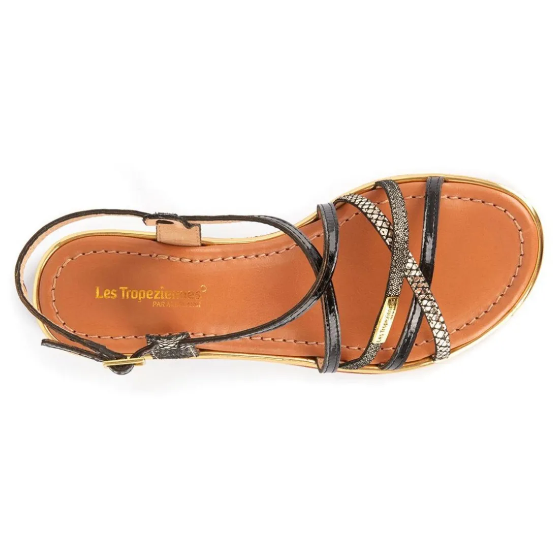 Sandales femme HARRY noir en cuir