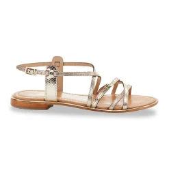Sandales femme HARRY or/multicolore en cuir