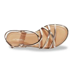 Sandales femme HARRY or/multicolore en cuir