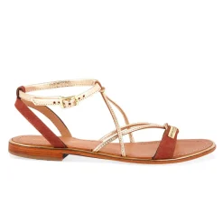 Sandales femme HIRONBUC terracota en cuir