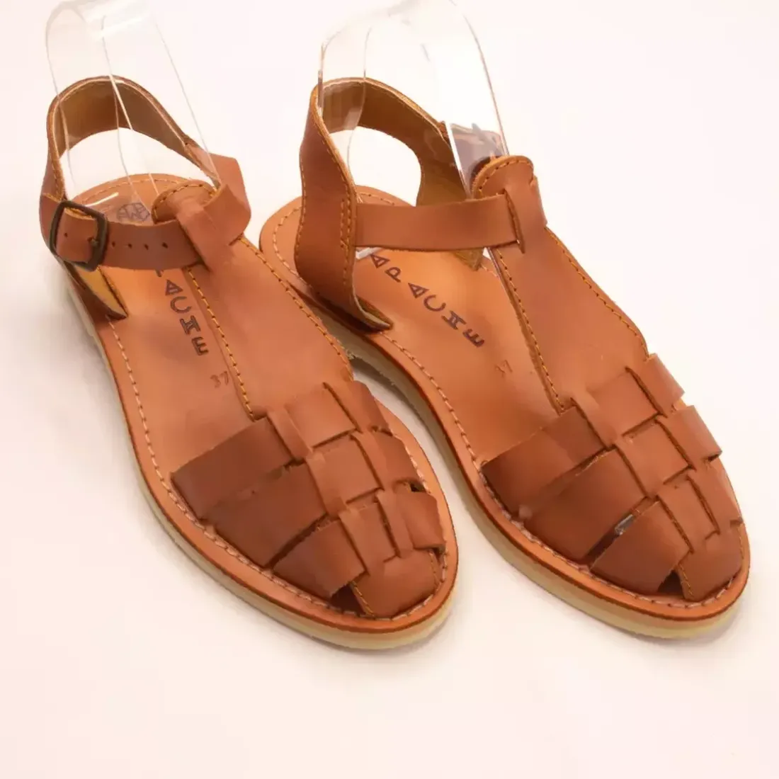 Sandales femme MATILDA camel en cuir
