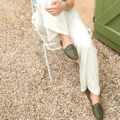 SANDALES FEMMES EN CUIR ALEGRE OLIVE vert