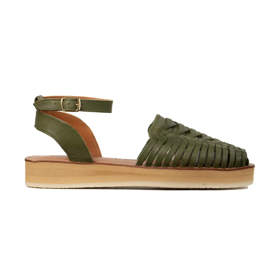 SANDALES FEMMES EN CUIR LOMA OLIVE vert