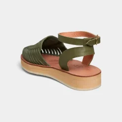 SANDALES FEMMES EN CUIR LOMA OLIVE vert