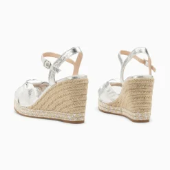 Sandales GEORGINA argent en coton