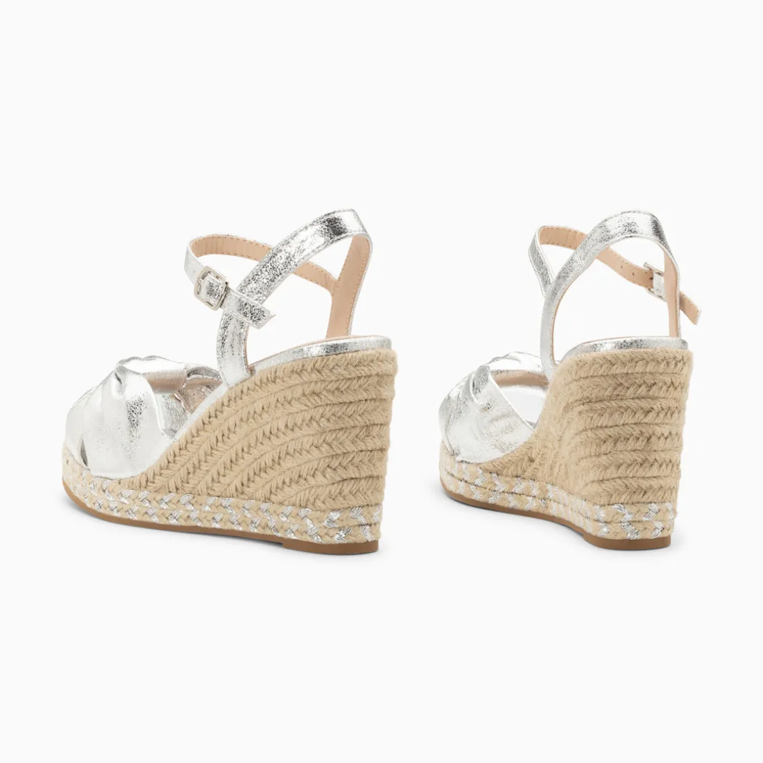 Sandales GEORGINA argent en coton