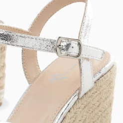Sandales GEORGINA argent en coton