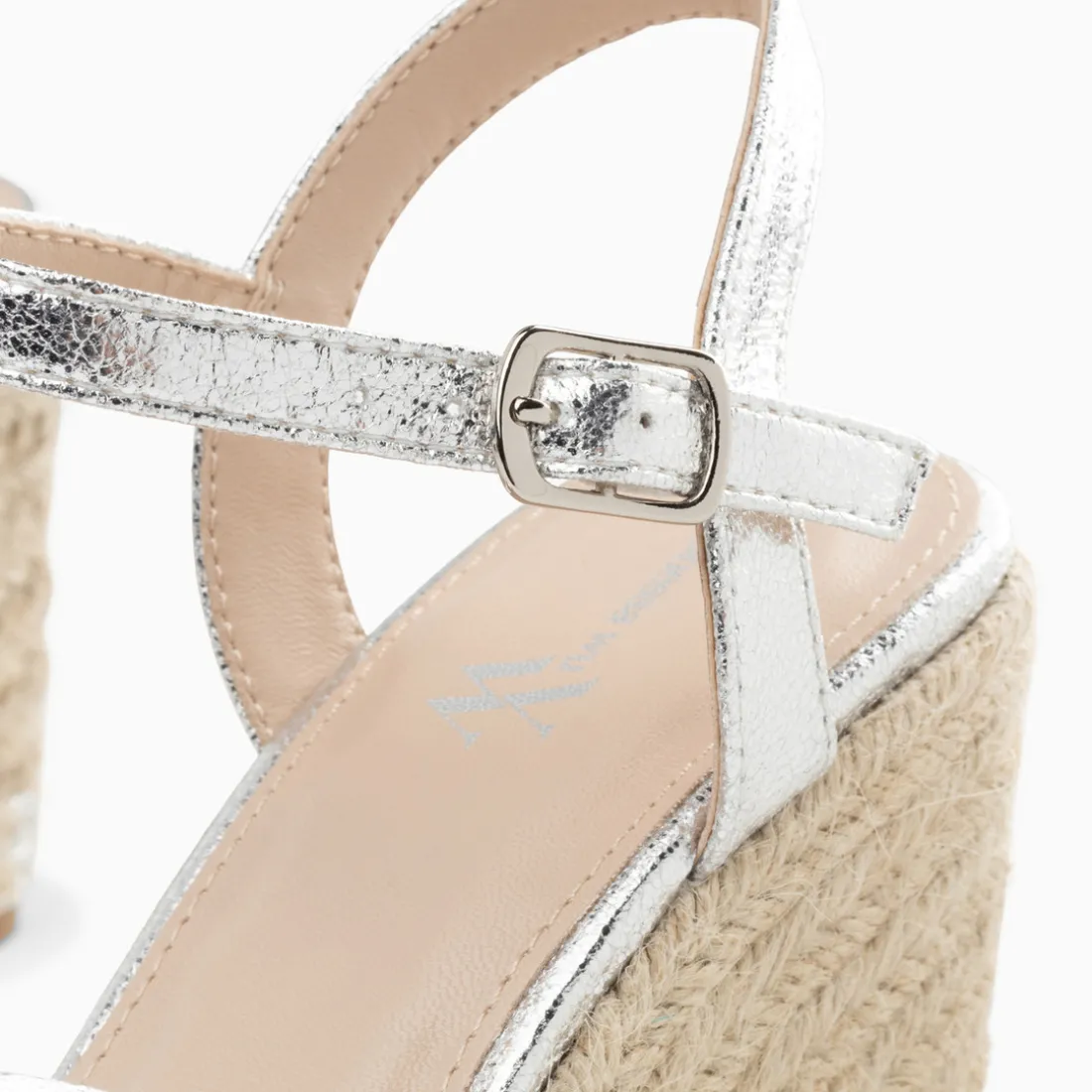 Sandales GEORGINA argent en coton