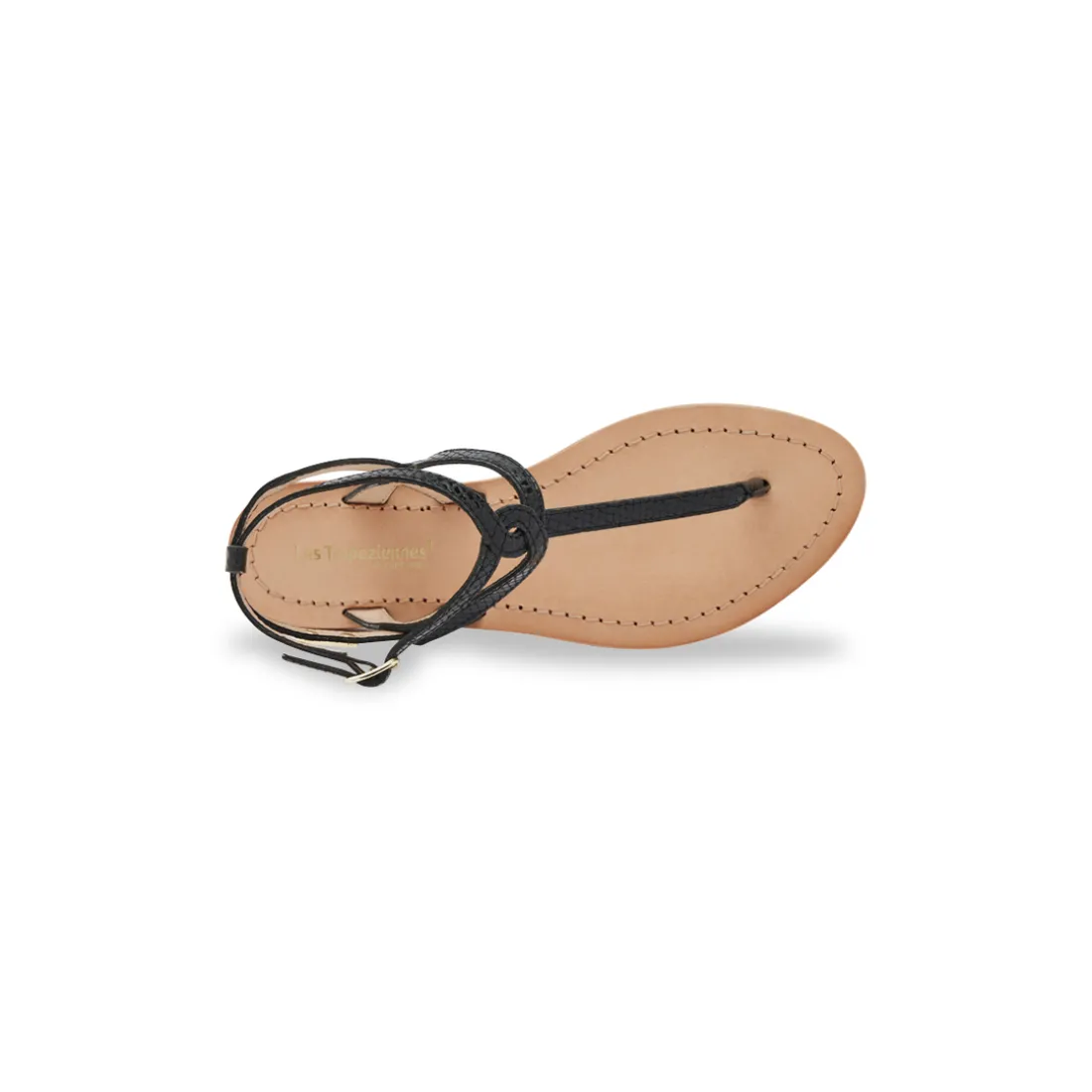 Sandales HAMADO noir-serp en cuir