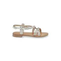 Sandales HOMONGO creme multi en cuir