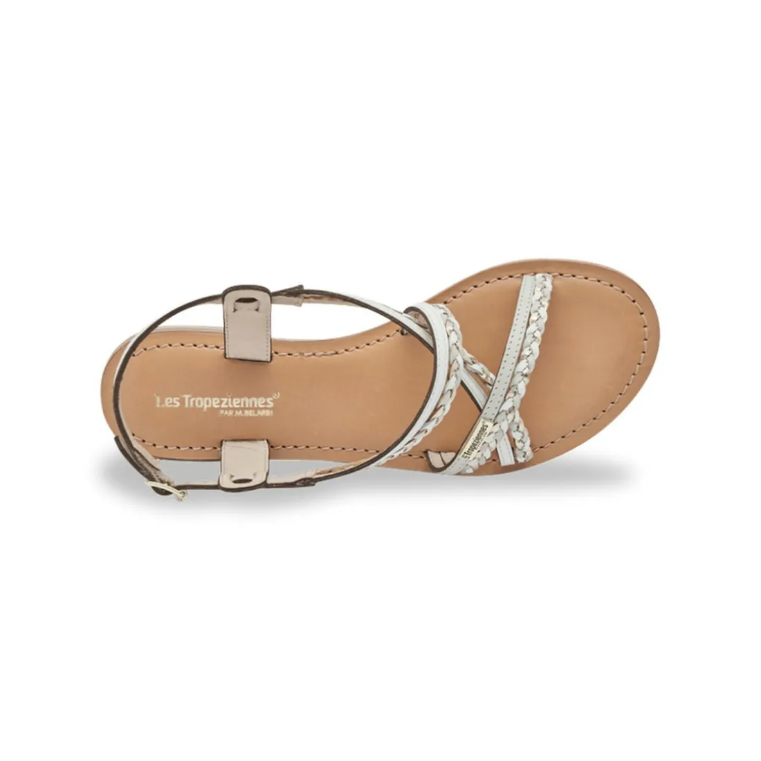Sandales HOMONGO creme multi en cuir
