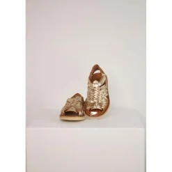 Sandalita en cuir champagne