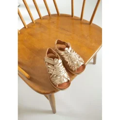 Sandalita en cuir champagne