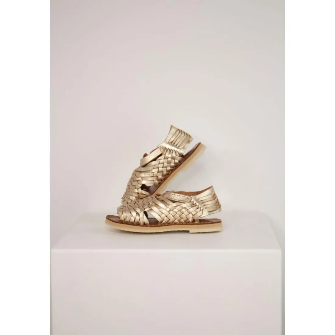 Sandalita en cuir champagne