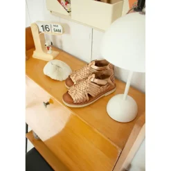 Sandalita en cuir or rose