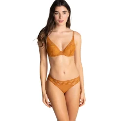 Scarlett - Soutien-gorge plongeant marron