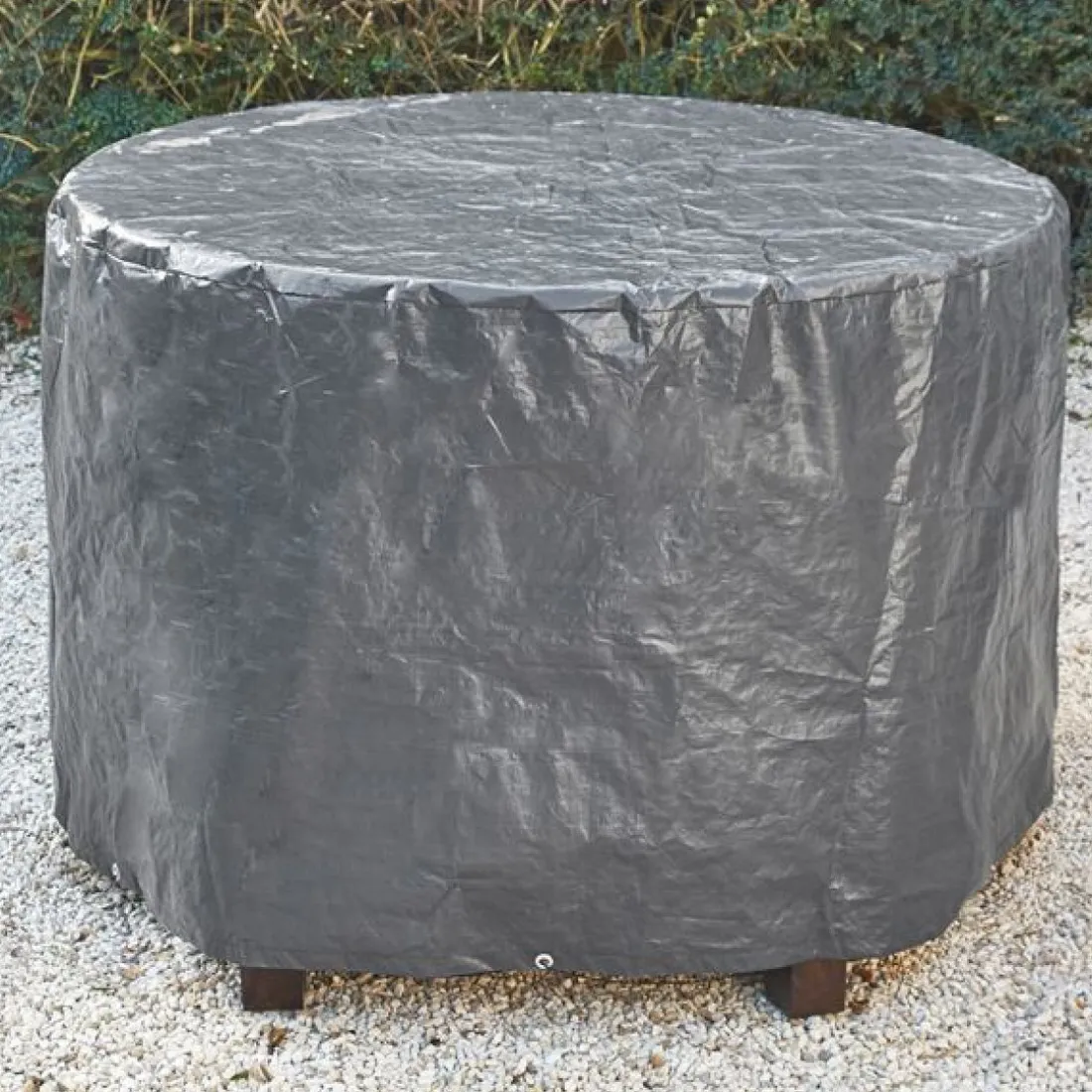 Secure housse table ronde gris