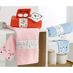 Serviette de bain enfant en coton RENATO blanche