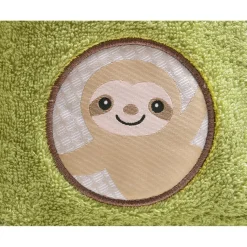 Serviette de bain enfant verte PETITES BETES en coton