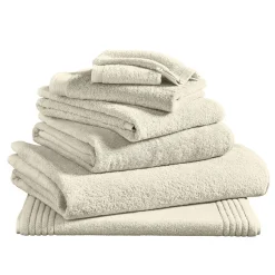 Serviette de bain uni en micro-coton 600 gr/m² - Ivoire
