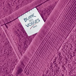 Serviette de bain uni en micro-coton 600 gr/m² - Cyclamen