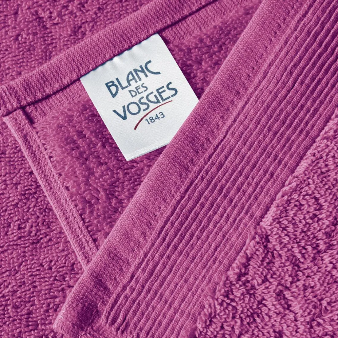 Serviette de bain uni en micro-coton 600 gr/m² - Cyclamen