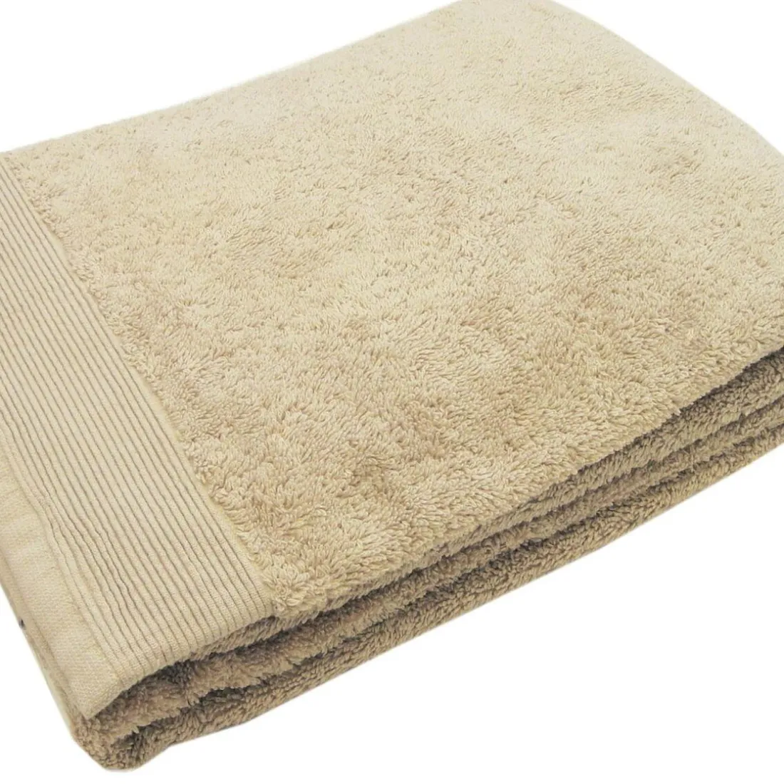 Serviette de bain uni en micro-coton 600 gr/m² - Sable