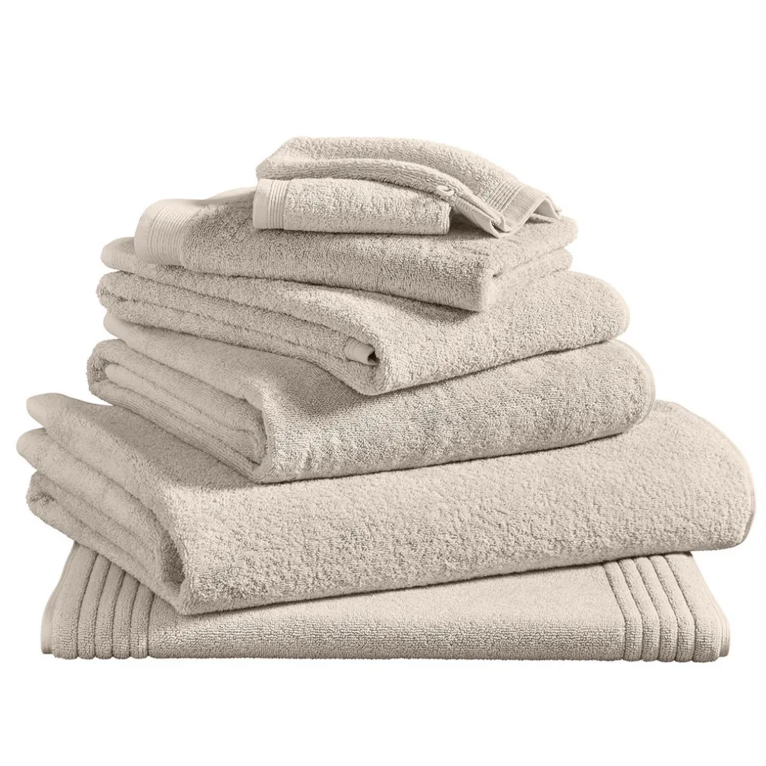 Serviette de bain uni en micro-coton 600 gr/m² - Sable
