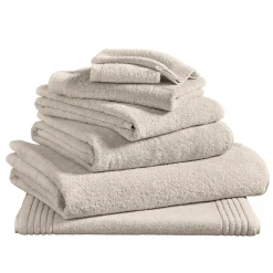 Serviette de bain uni en micro-coton 600 gr/m² - Sable