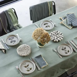 Serviette de table recyclée Grace Forêt 40 x 40